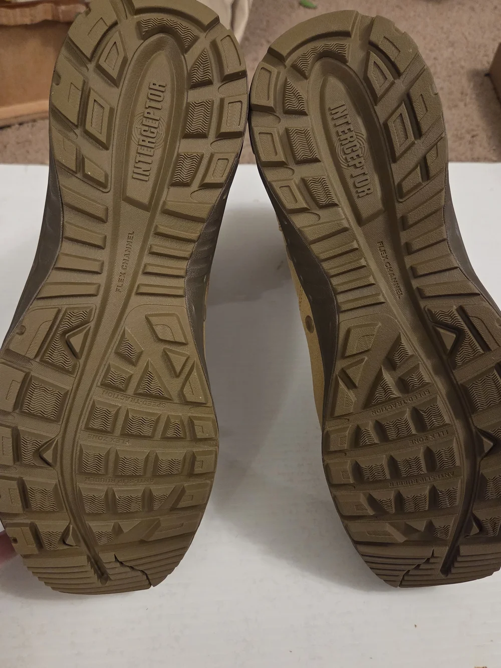 Men's Tactical Work Boots - Tan Suede & Fabric